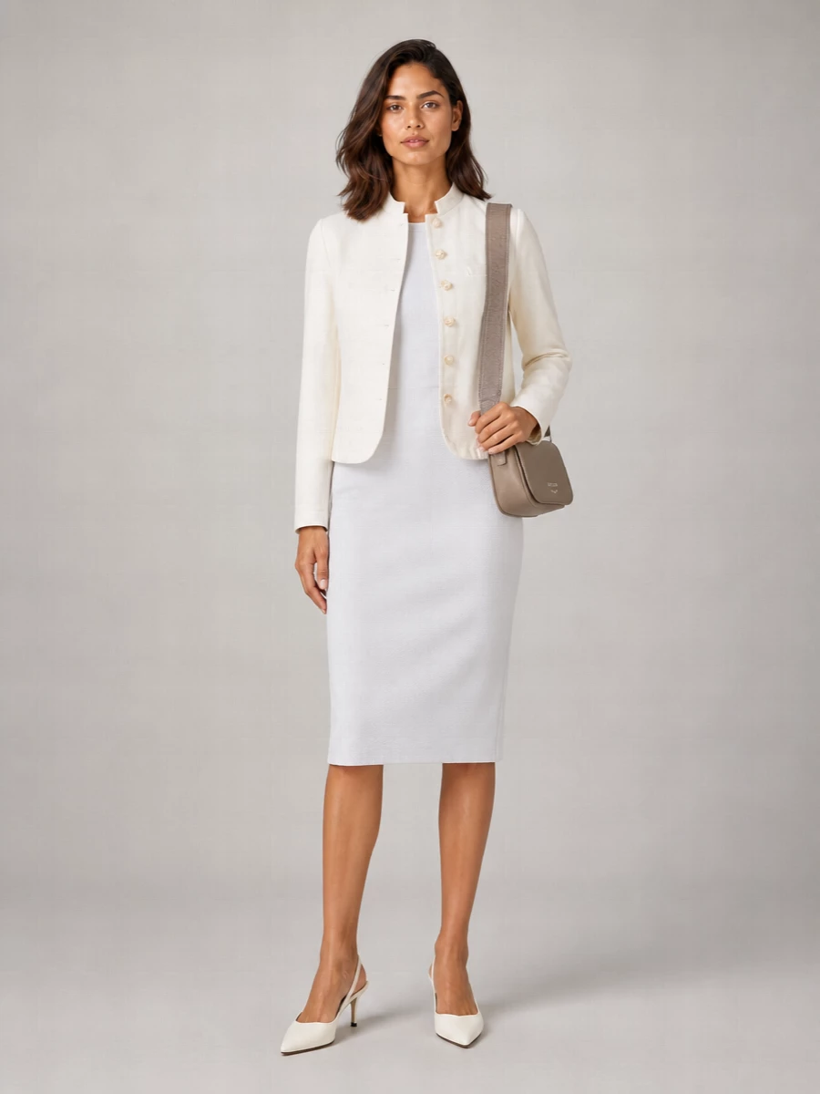 Emporio Armani Linen Blend Fitted Jacket