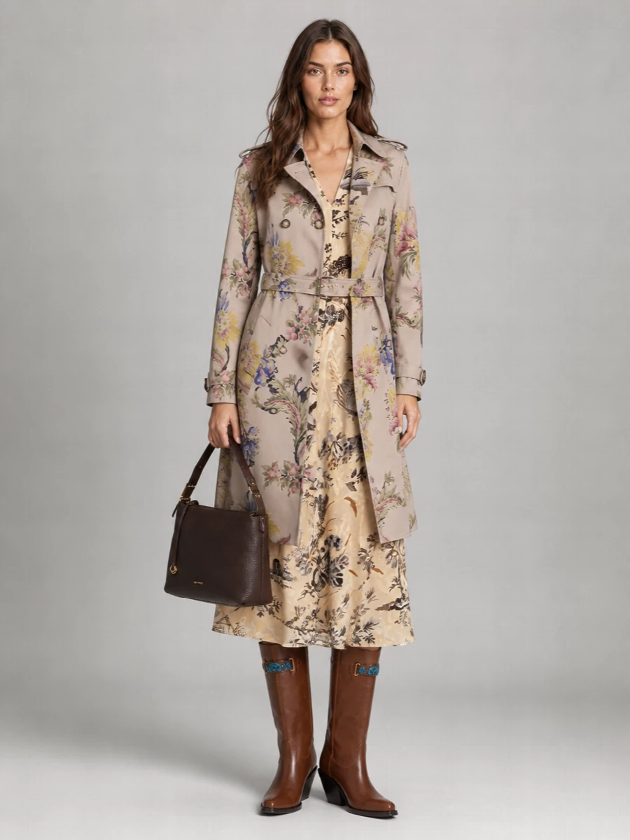 Etro Printed Trench Coat