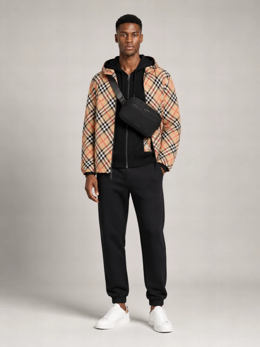 Burberry Reversible Hooded Lightweight Jacket