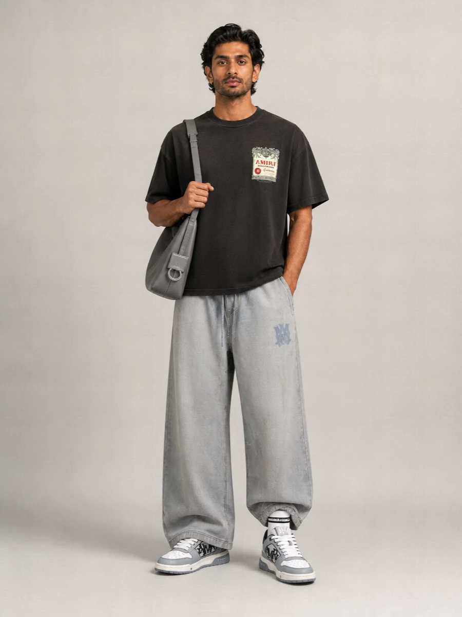 Amiri Denim Relaxed Wide-Leg Jeans