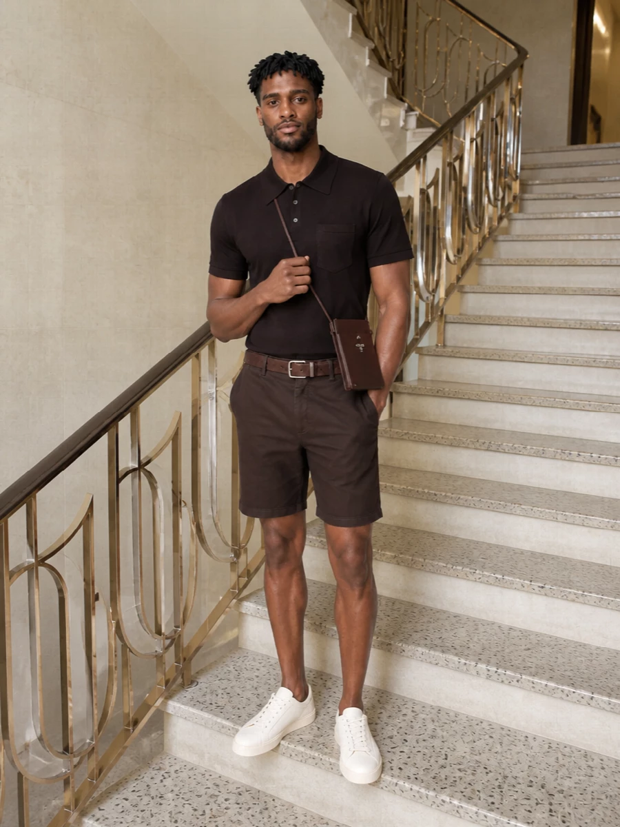 Apc polo zegna shorts tods sneakers brown summer