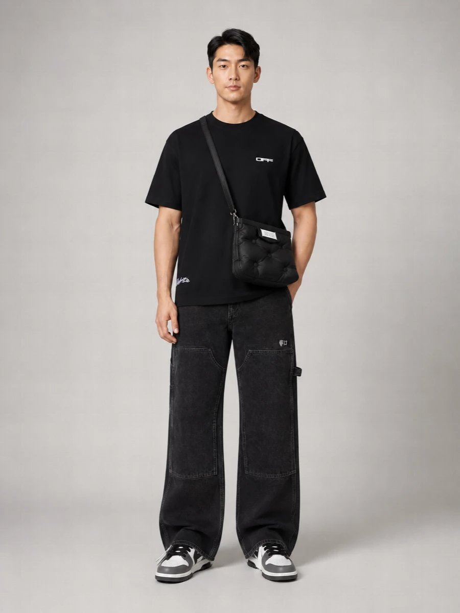 Off-White Cotton Printed T-Shirt