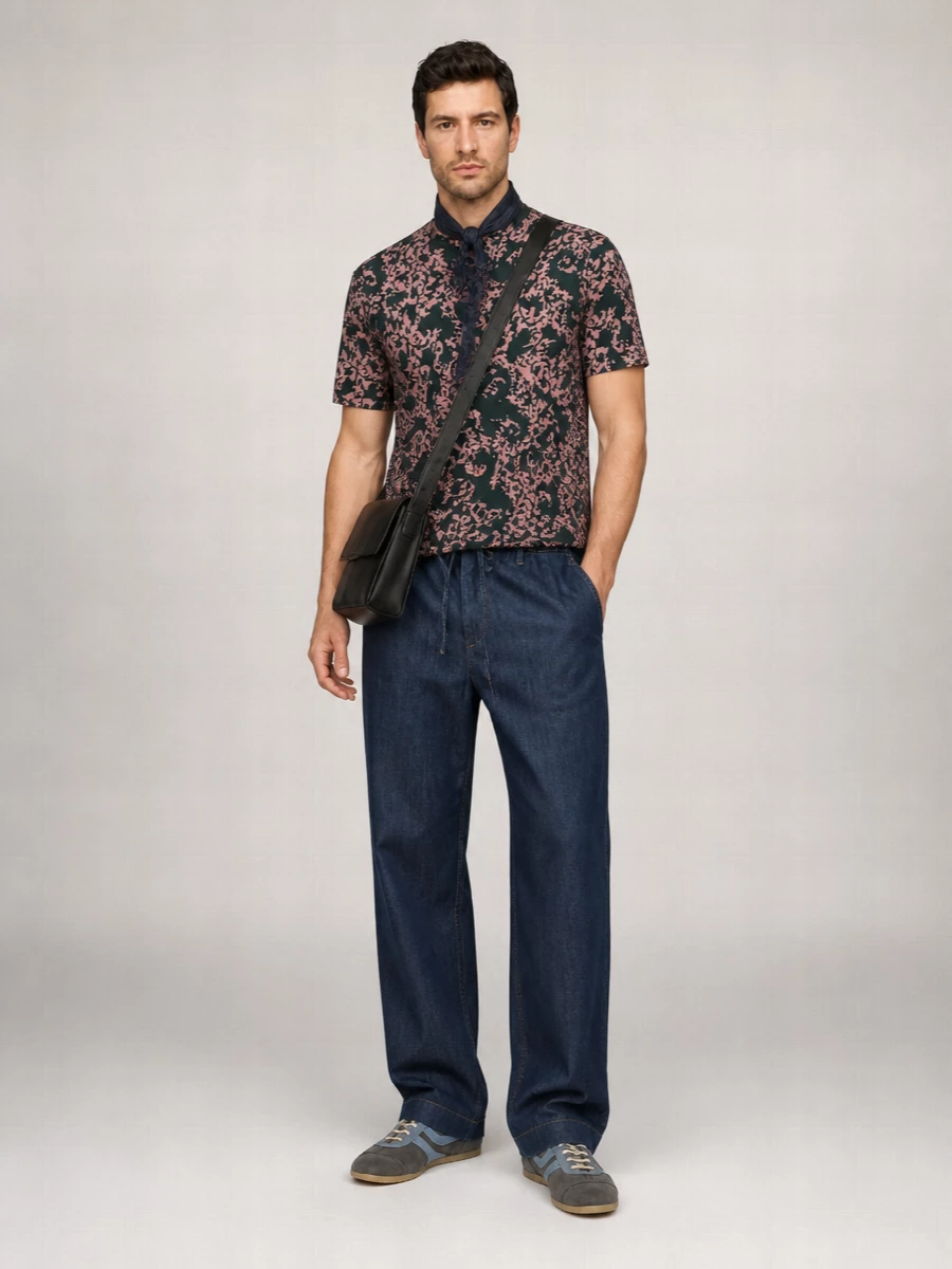 Dries Van Noten Printed Short-Sleeve Shirt
