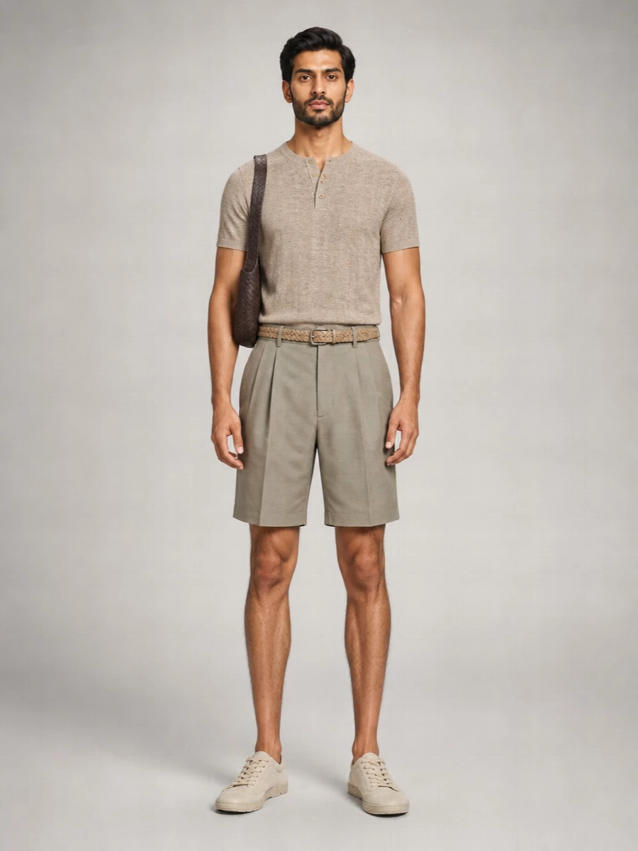 Brunello Cucinelli Linen And Cotton Short-Sleeve Crew-Neck Sweater