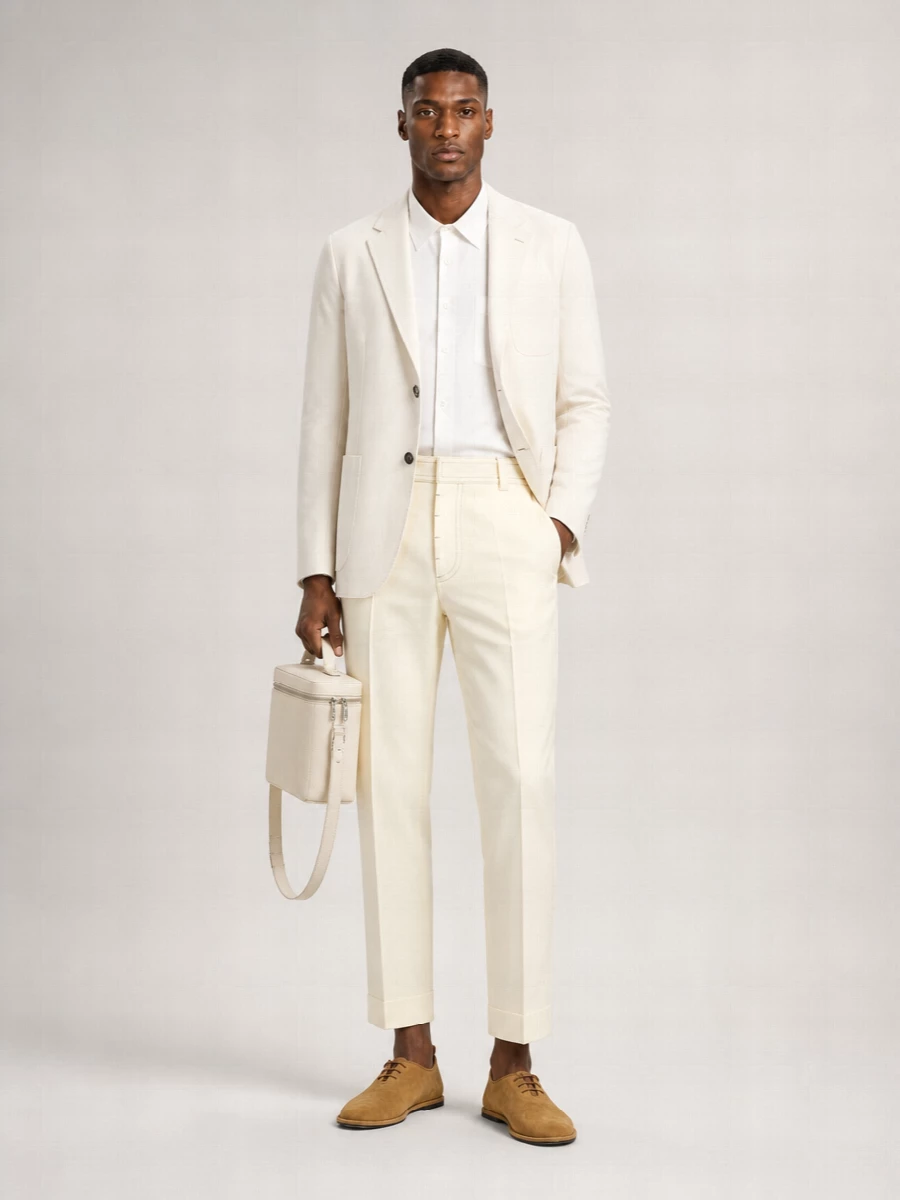 Ami Paris Cotton Single-Breasted Blazer