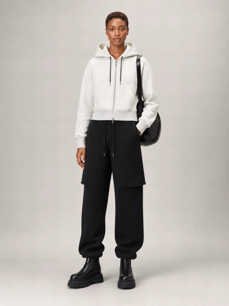 Sacai Cotton Zip Up Hoodie