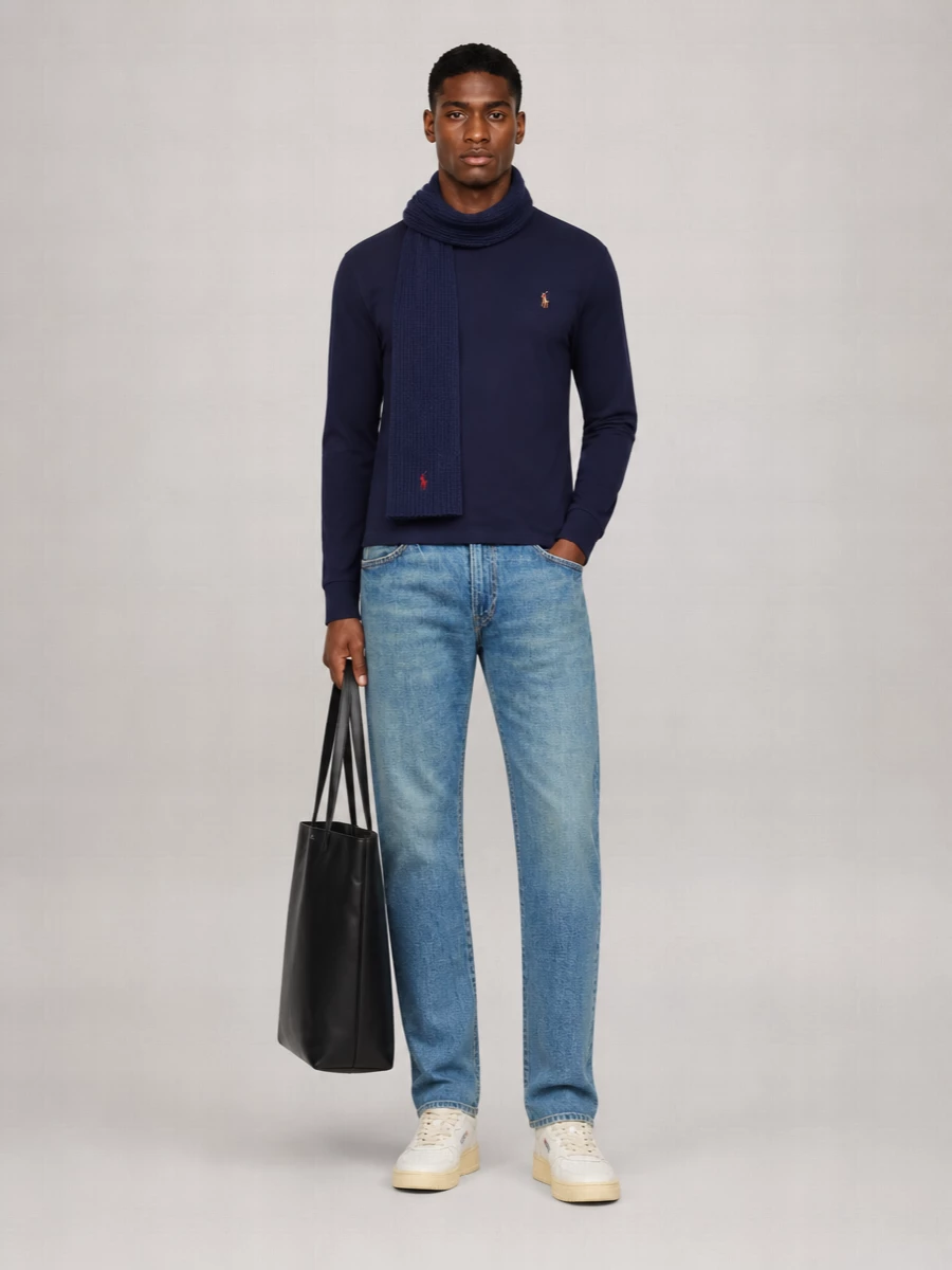 Polo Ralph Lauren Cotton Slim-Fit Long-Sleeve T-Shirt