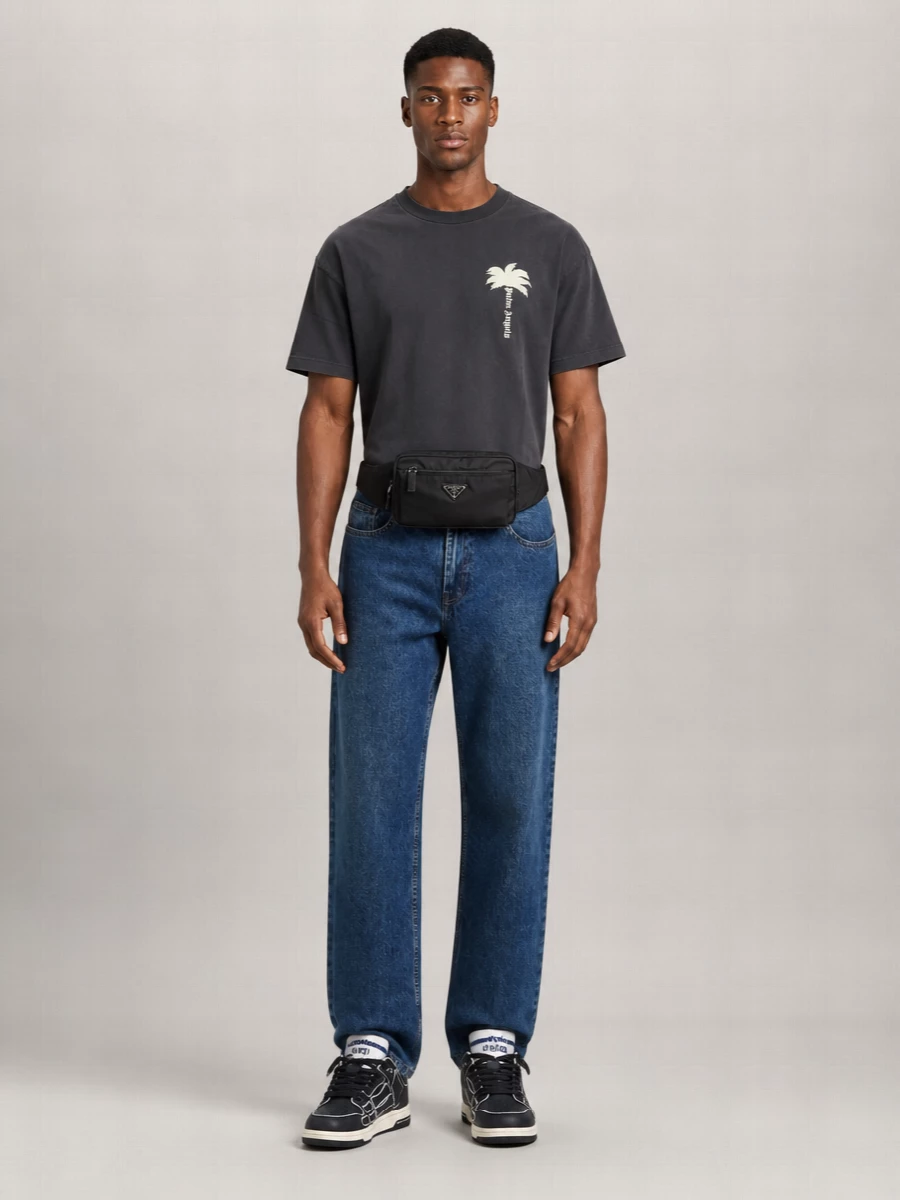 Palm Angels Cotton Logo-Print Crew-Neck T-Shirt