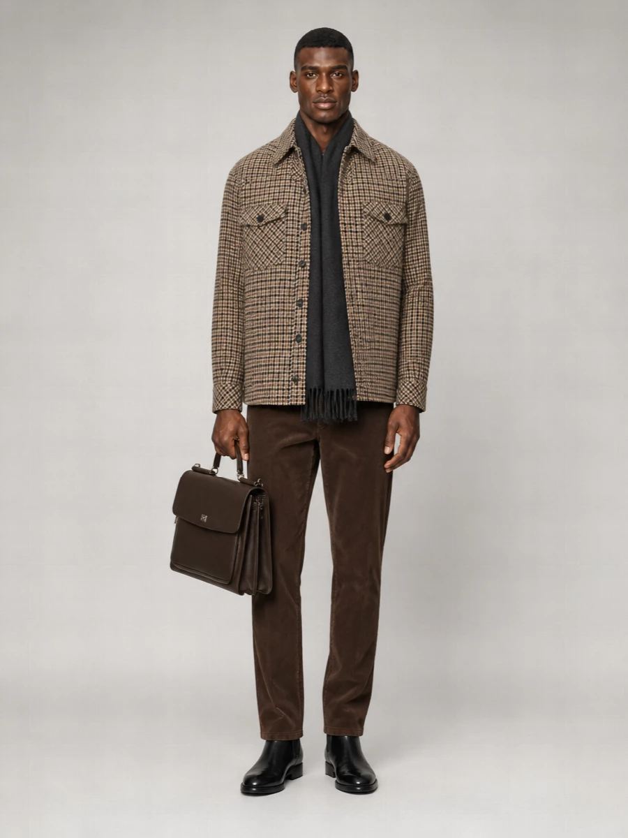 Dolce&Gabbana Quilted Houndstooth Virgin Wool Jacket