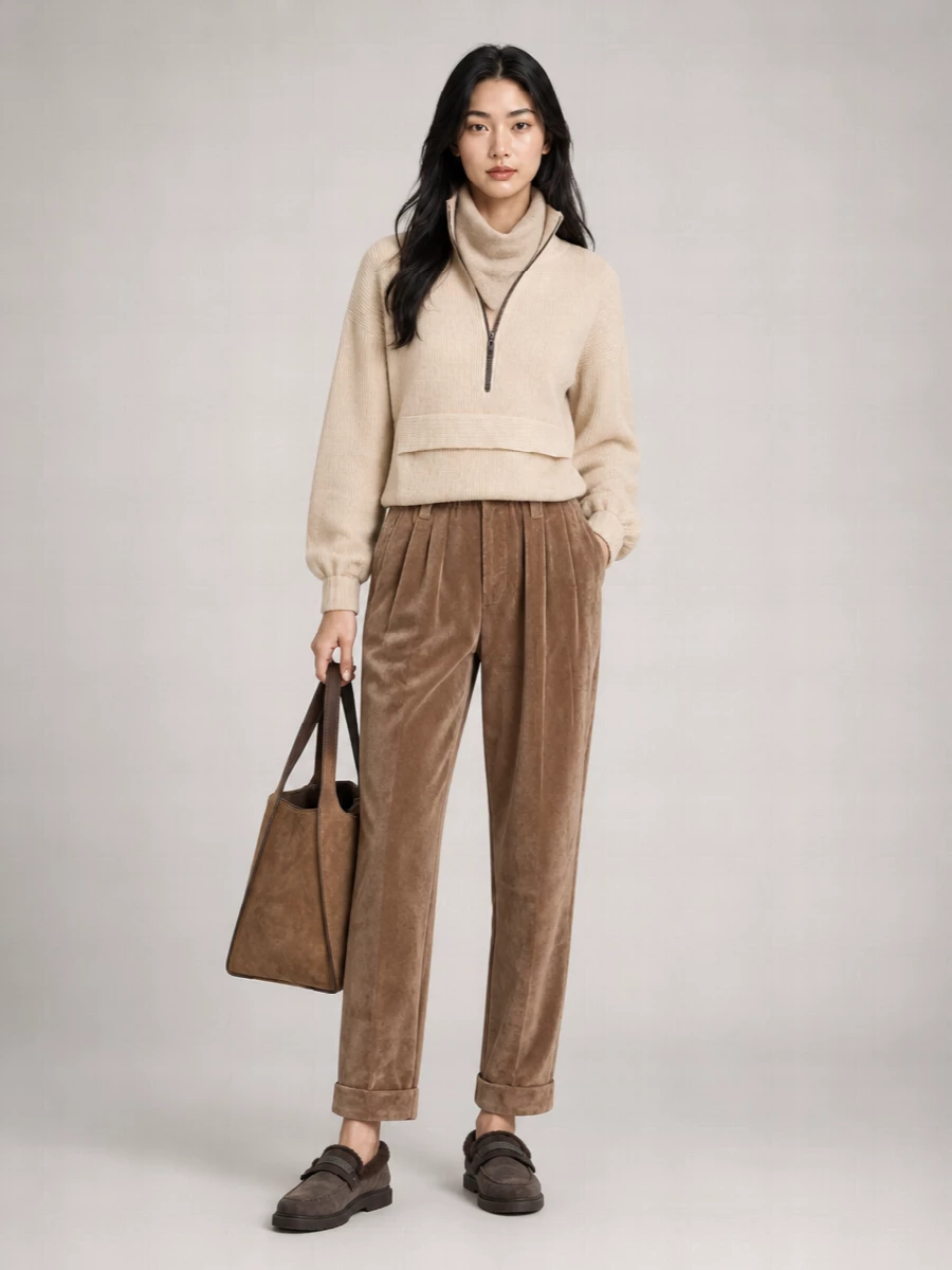 Brunello Cucinelli Cashmere Viscose Ankle-Length Pants