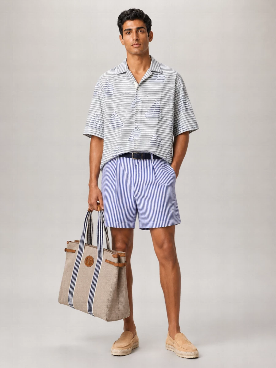 Comme Des Garçons Wide-Leg Swim Shorts