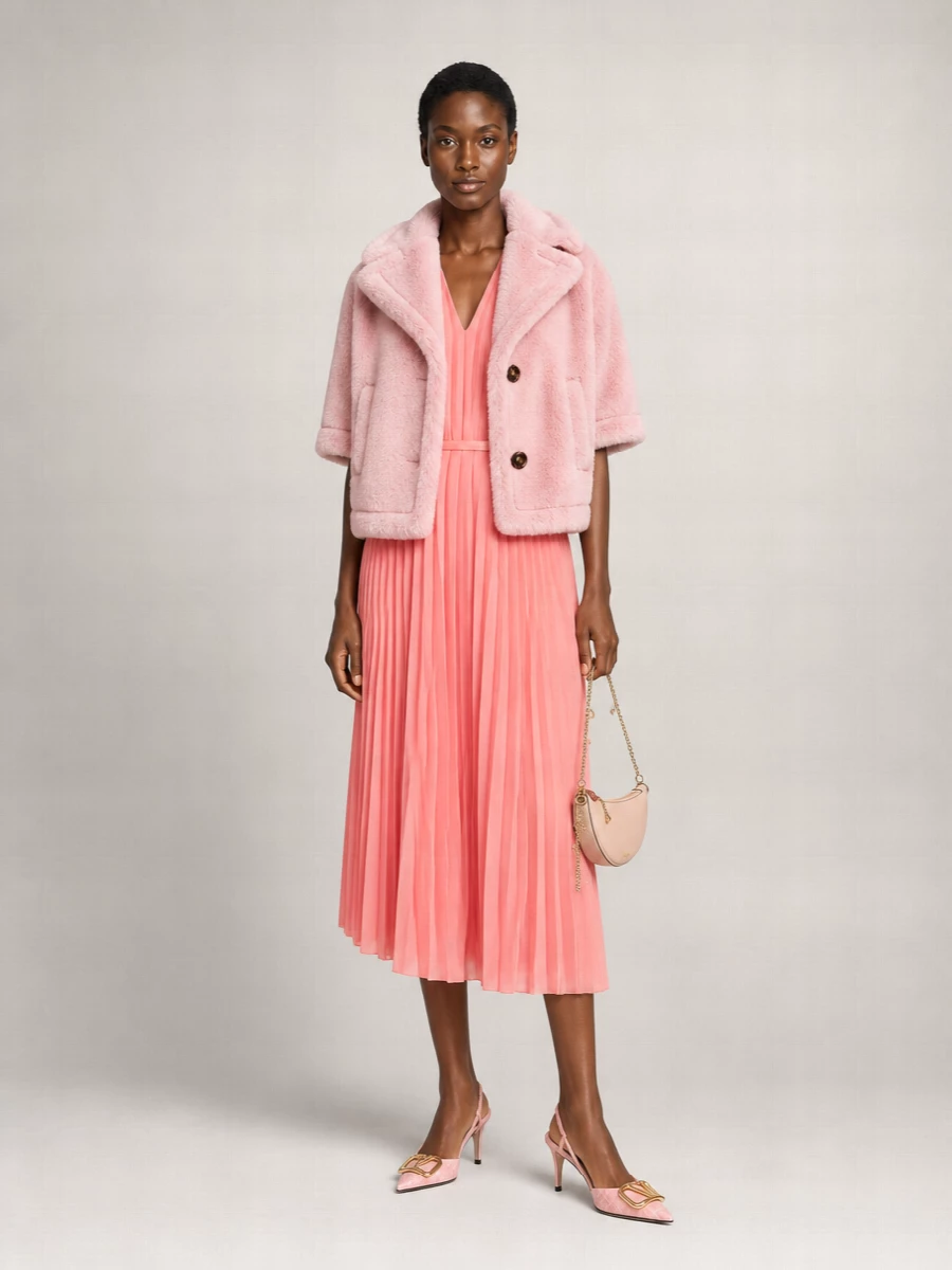 Max Mara Alpaca Silk Teddy Cape