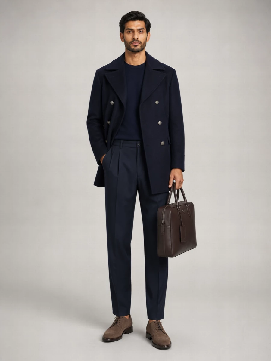 Brunello Cucinelli Wool Peacoat