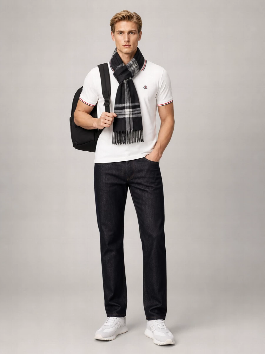 Moncler Cotton Piqué Short-Sleeve Polo Shirt