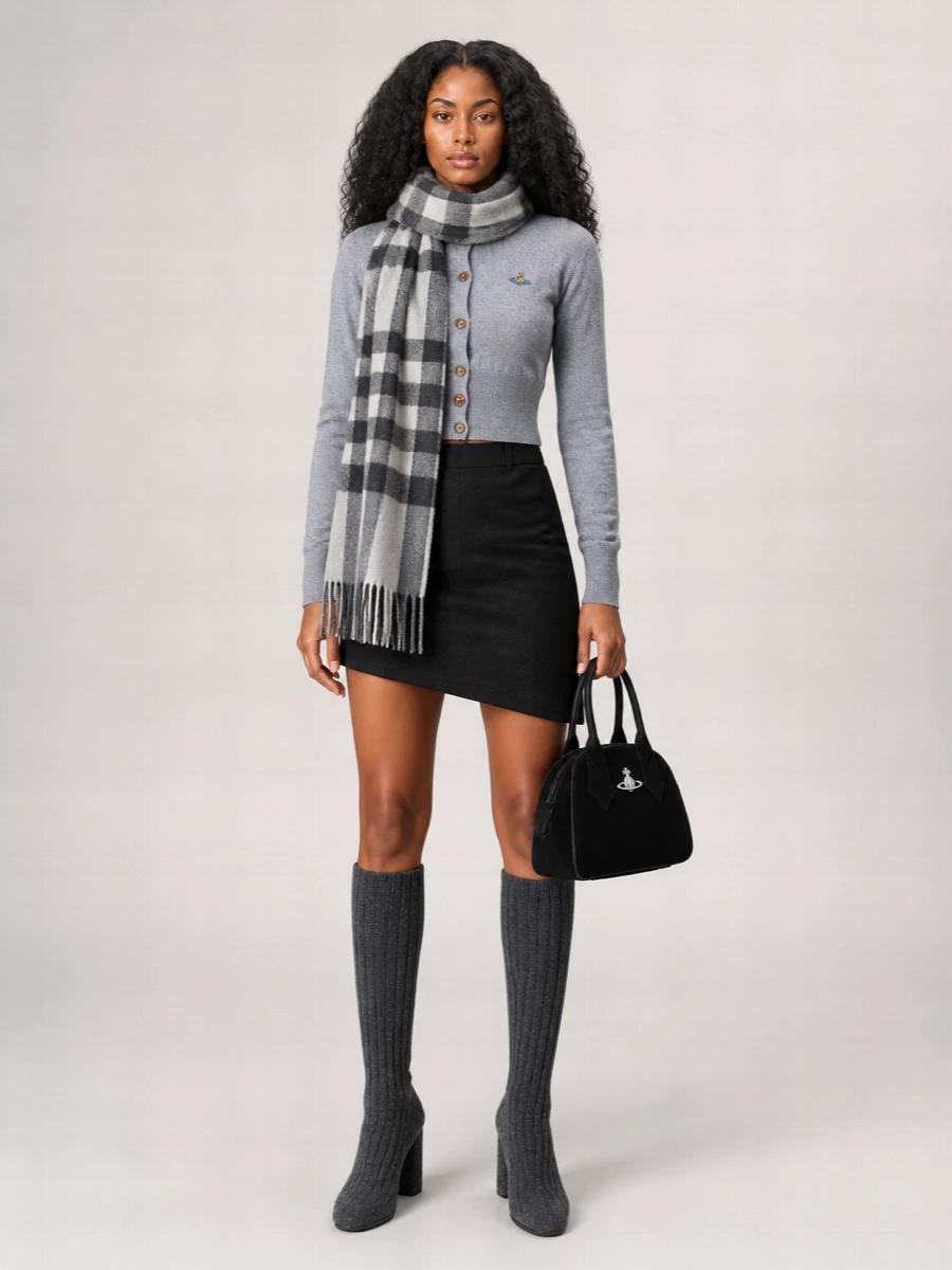 Vivienne Westwood Cashmere-Blend Cropped Crewneck Cardigan