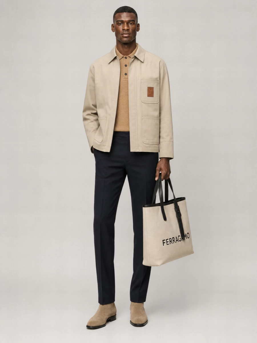 Ferragamo Cotton Viscose Shirt Jacket