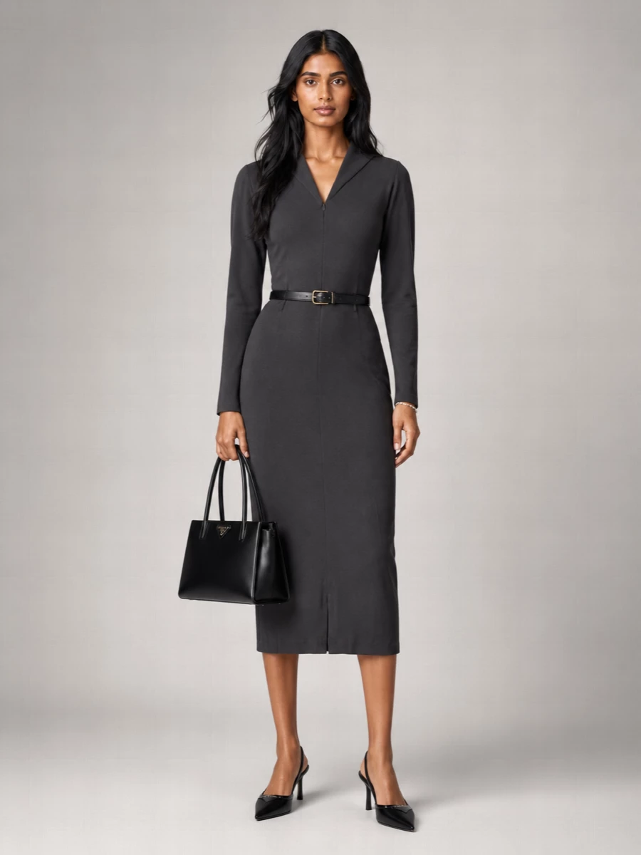 Giorgio Armani Silk Midi Dress