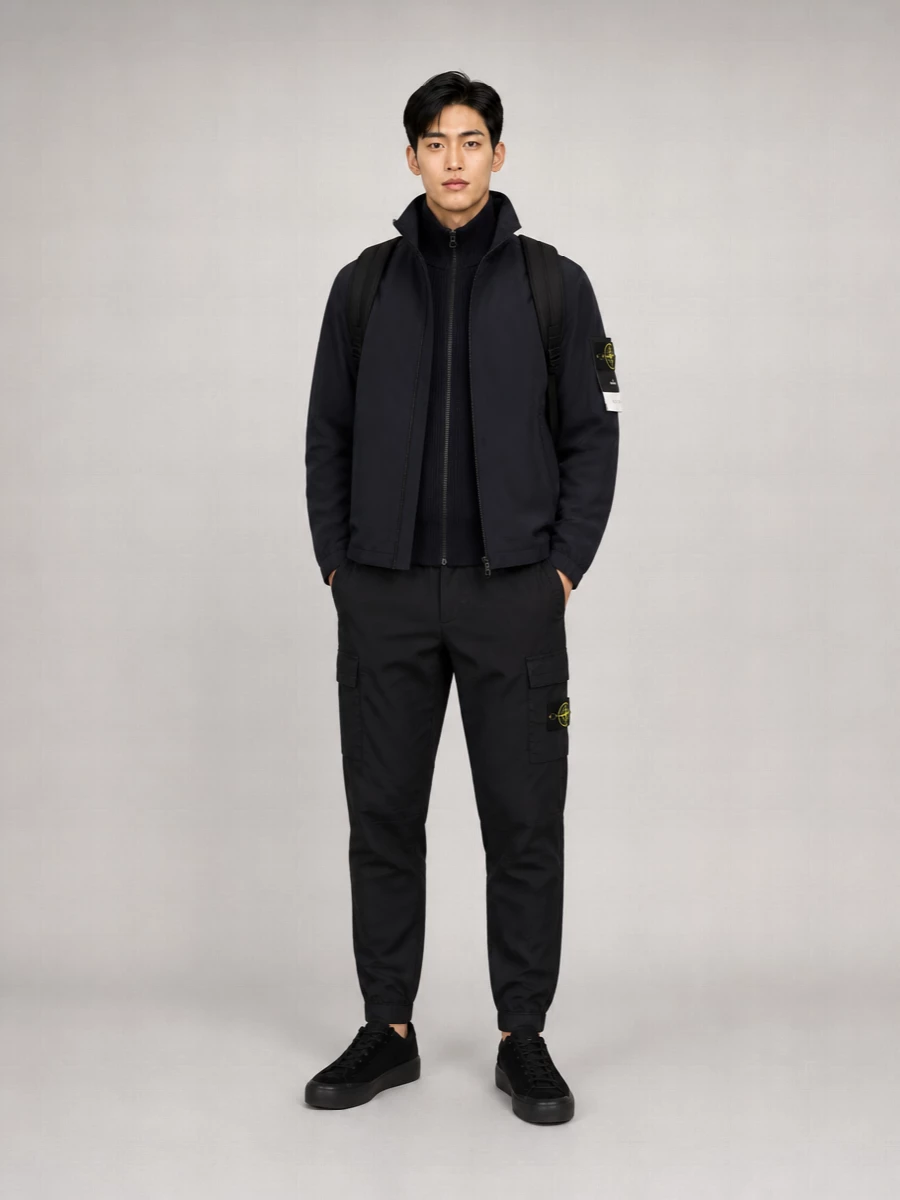 Stone Island Polyester High Neck Zip Sport Jacket