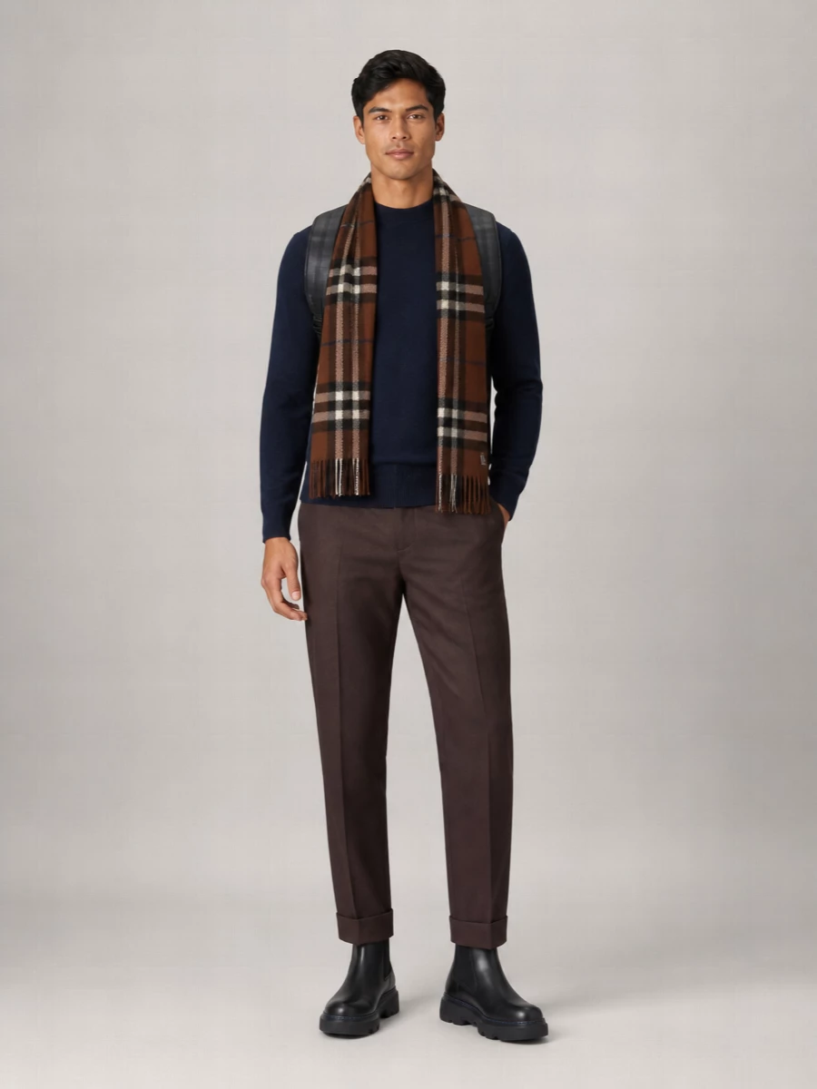 Burberry cashmere ribbed crew-neck sweater