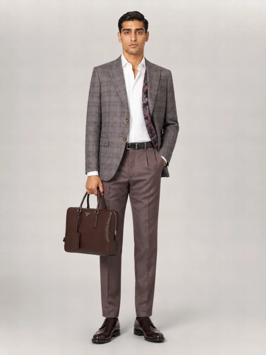 Etro Wool Cashmere Single Breasted Suit