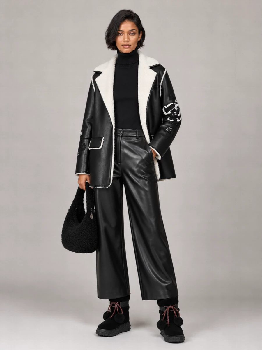 Ermanno Firenze Faux Shearling Coat