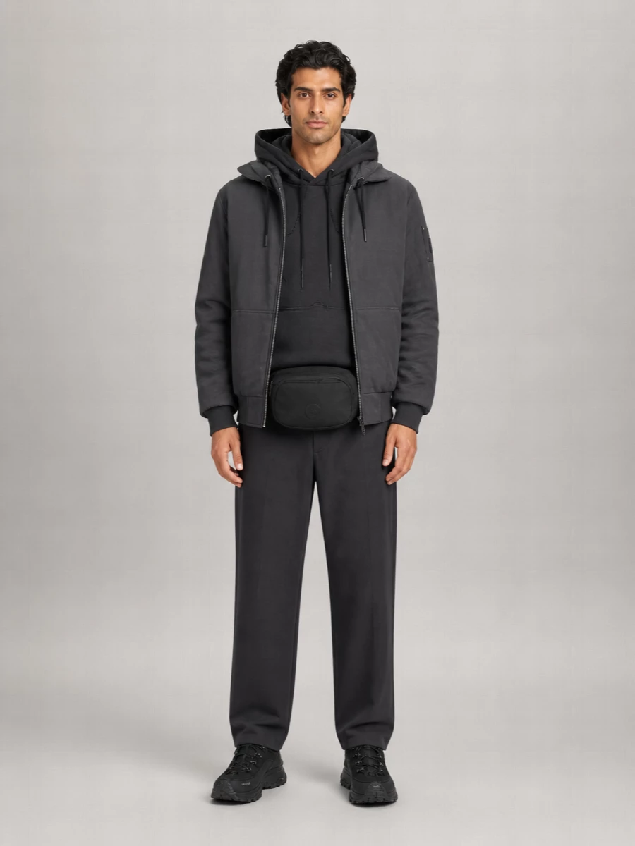 Moose Knuckles Cotton-Blend Hooded Zip Sweatshirt