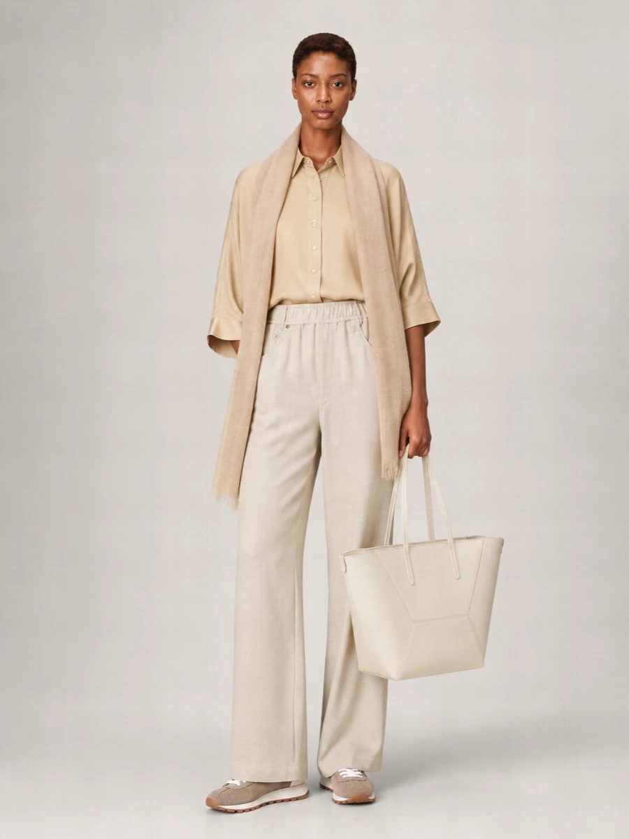 Brunello Cucinelli High-Rise Wide-Leg Track Pants