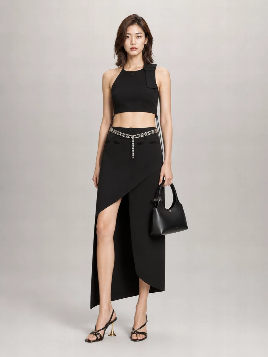 Courrèges Cropped Open Back Top