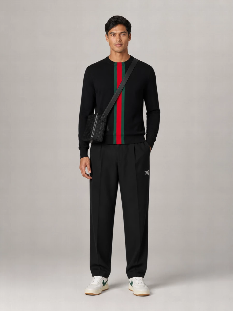 Saint Laurent Calfskin Leather Lace-Up Sneakers