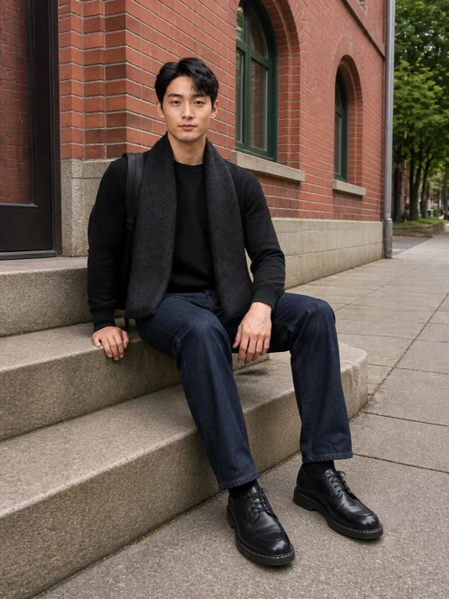 Parajumpers sweater apc jeans paraboot boots
