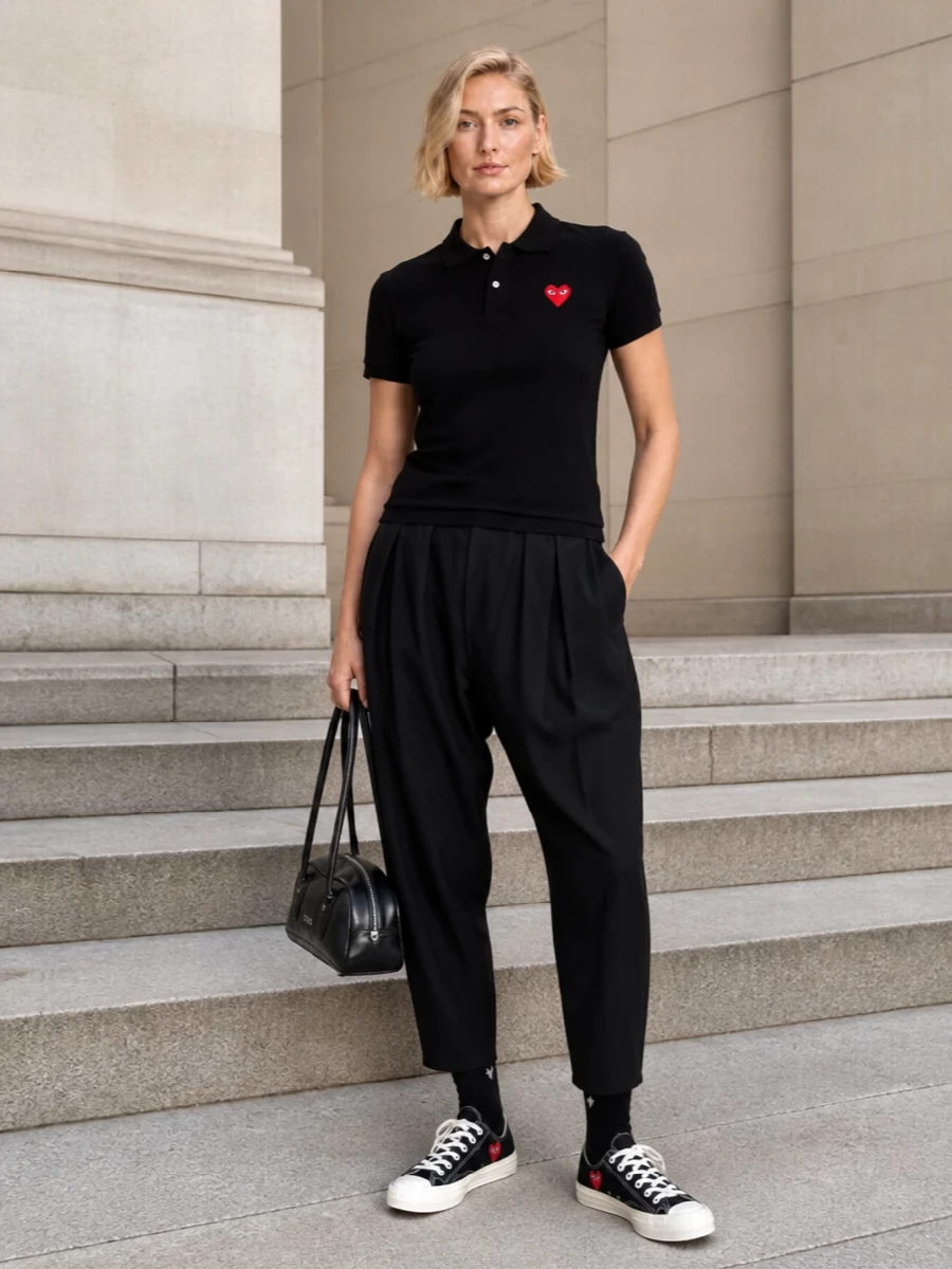 Comme des garcons play polo black cocoon trousers