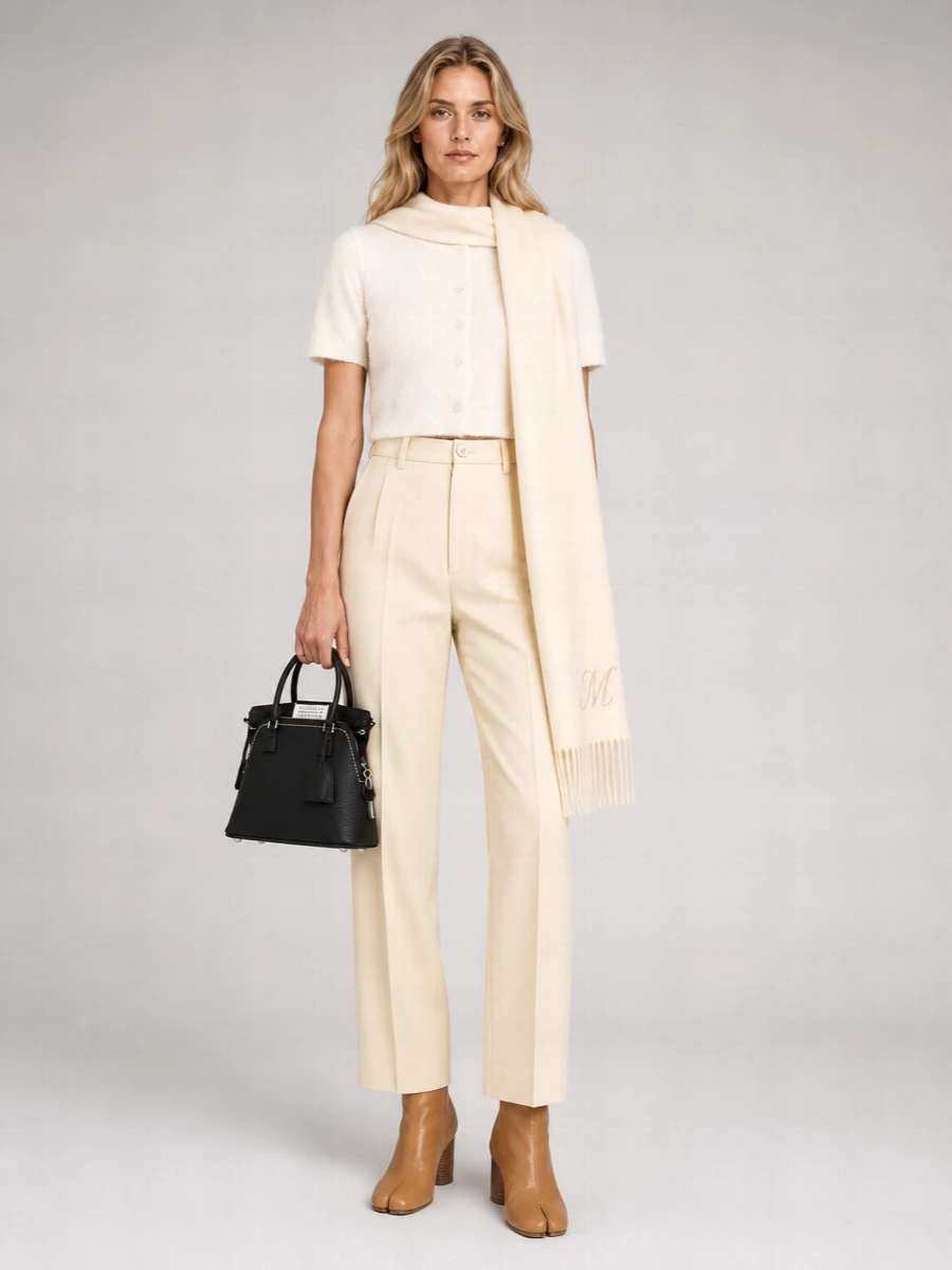 Maison Margiela Ribbed Angora Cardigan