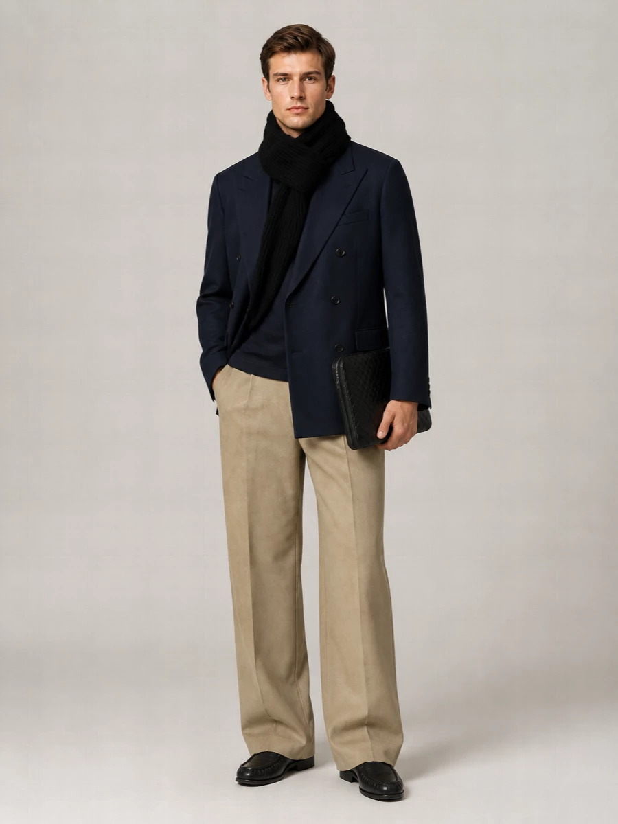 Dries Van Noten High-Rise Pleated Wide-Leg Trousers