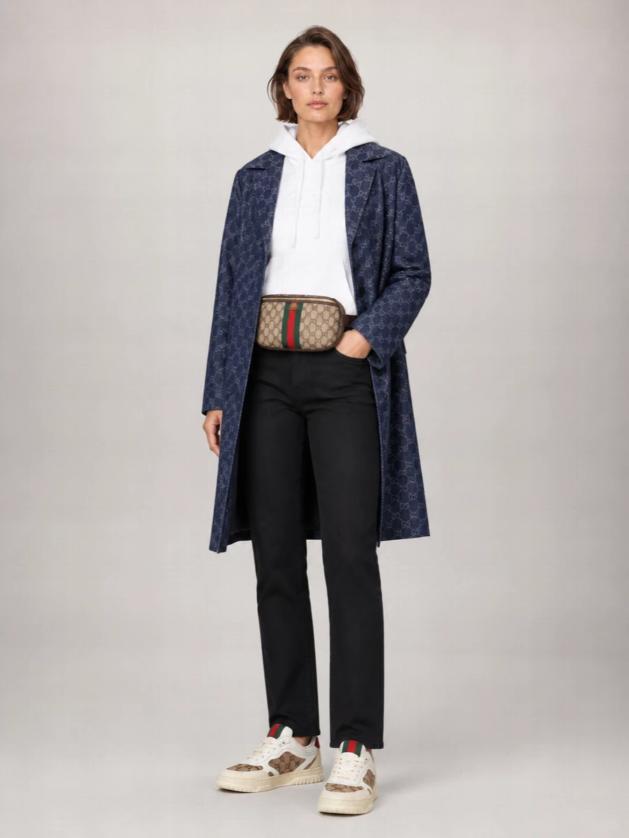 Gucci Horsebit 1955 Small Fabric Belt Bag