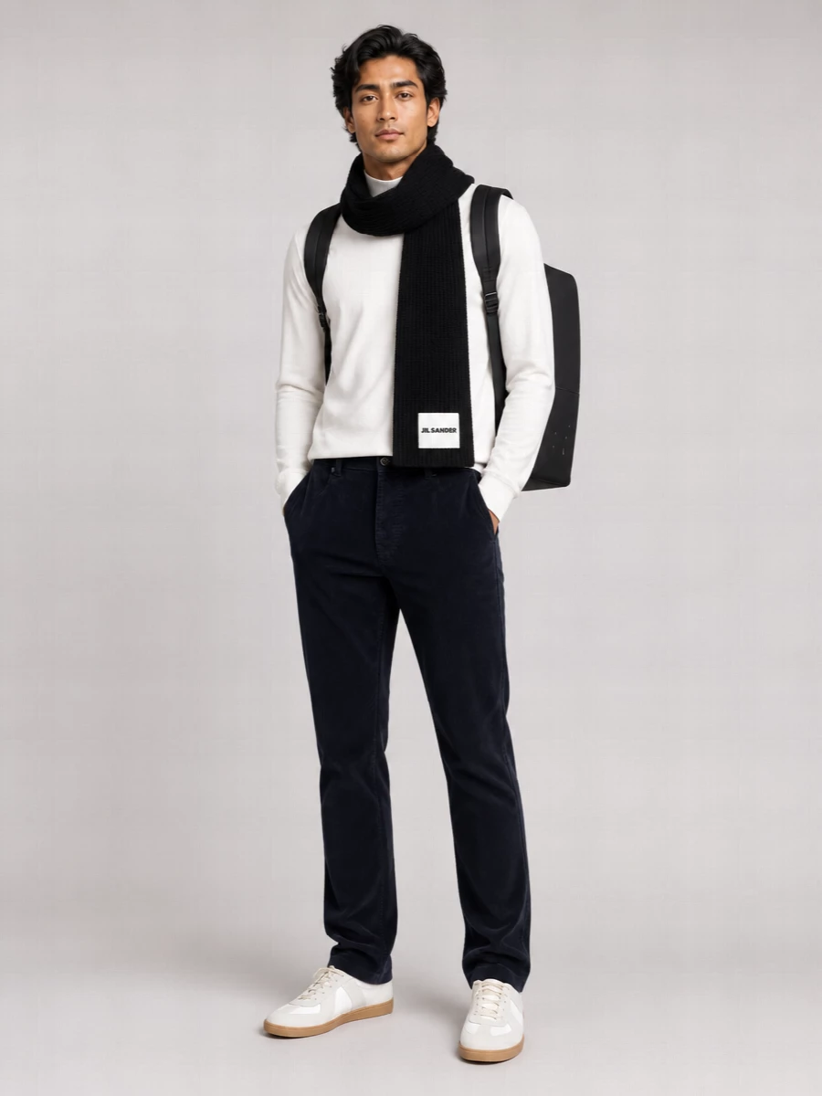 Stone Island Cotton Oversized Long-Sleeve Polo T-Shirt