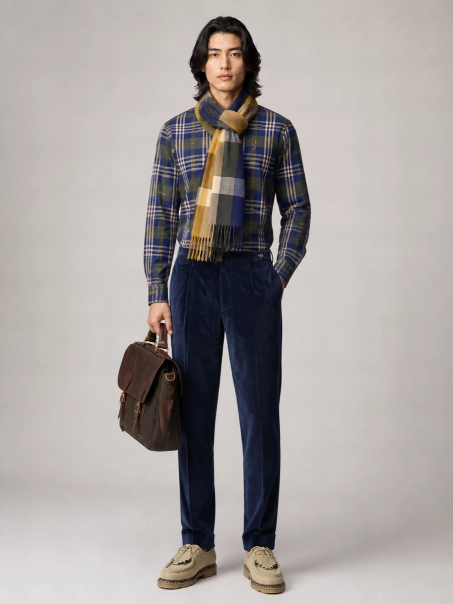 Barbour Wool Checked Scarf