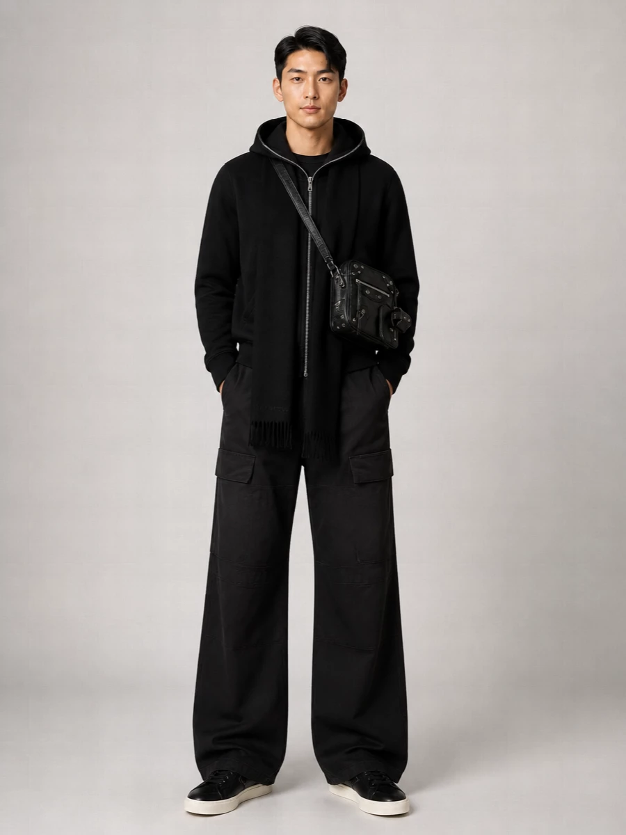 Rick Owens Drkshdw Cotton Oversized Zip Hoodie
