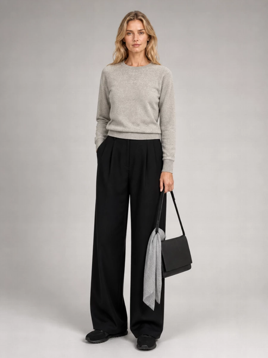 The Row Cashmere Blend Raglan Long-Sleeve Sweatshirt