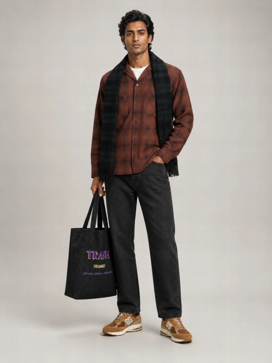 Needles Checked Wool Shirt