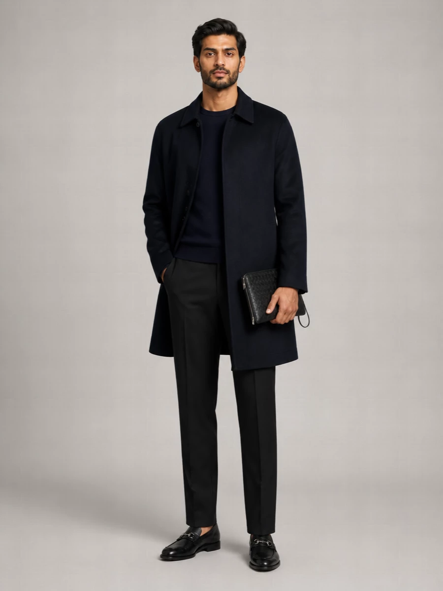 Gucci Wool Blend Single Breasted Coat