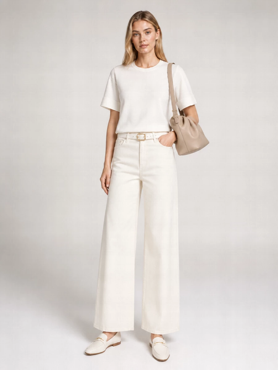 Mother Denim Mid-Rise Wide-Leg Jeans