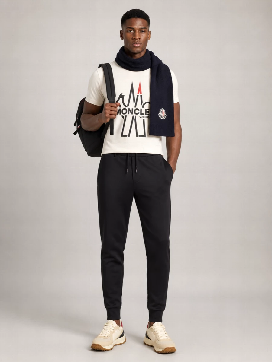 Moncler Printed Cotton Crewneck T-Shirt