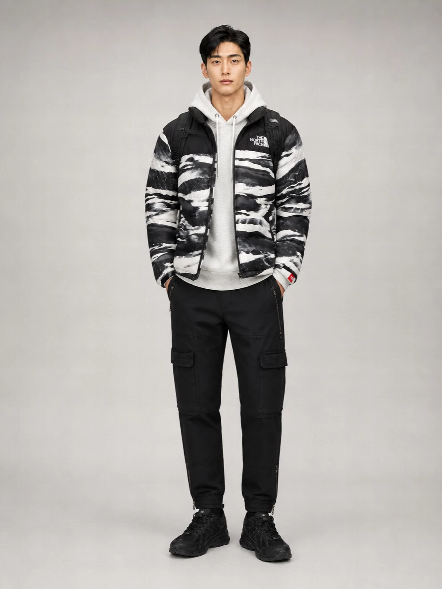 The North Face Graphic-Print Puffer Jacket