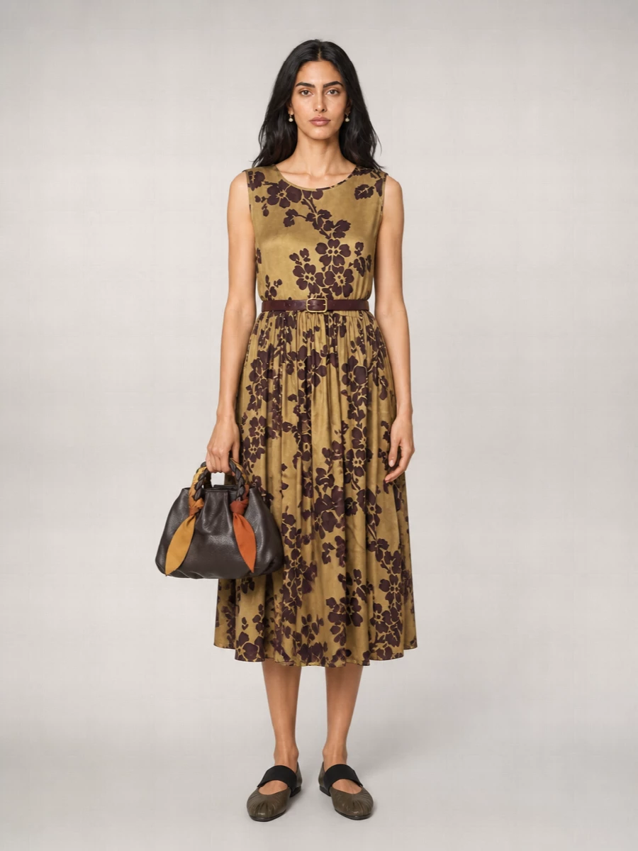 Uma Wang viscose cupro midi dress