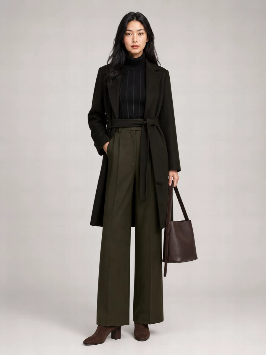 S Max Mara virgin wool single-breasted coat