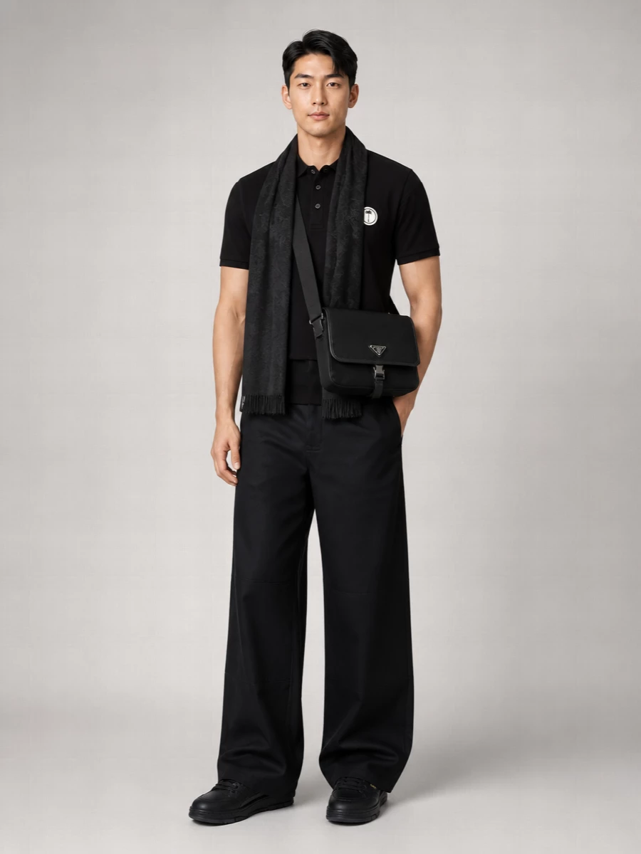 Palm Angels Logo Patch Polo Shirt
