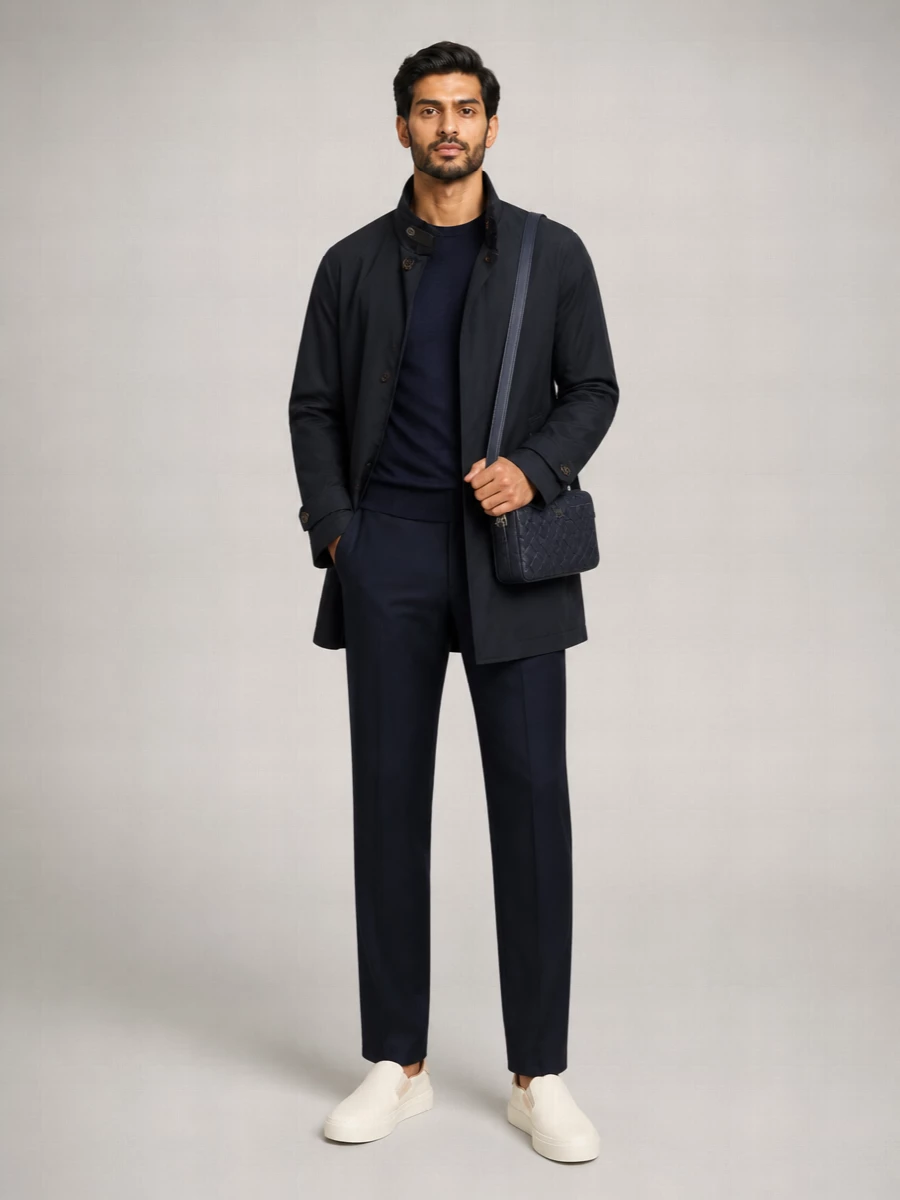 Moorer Polyester Blend Duca Jacket High Collar