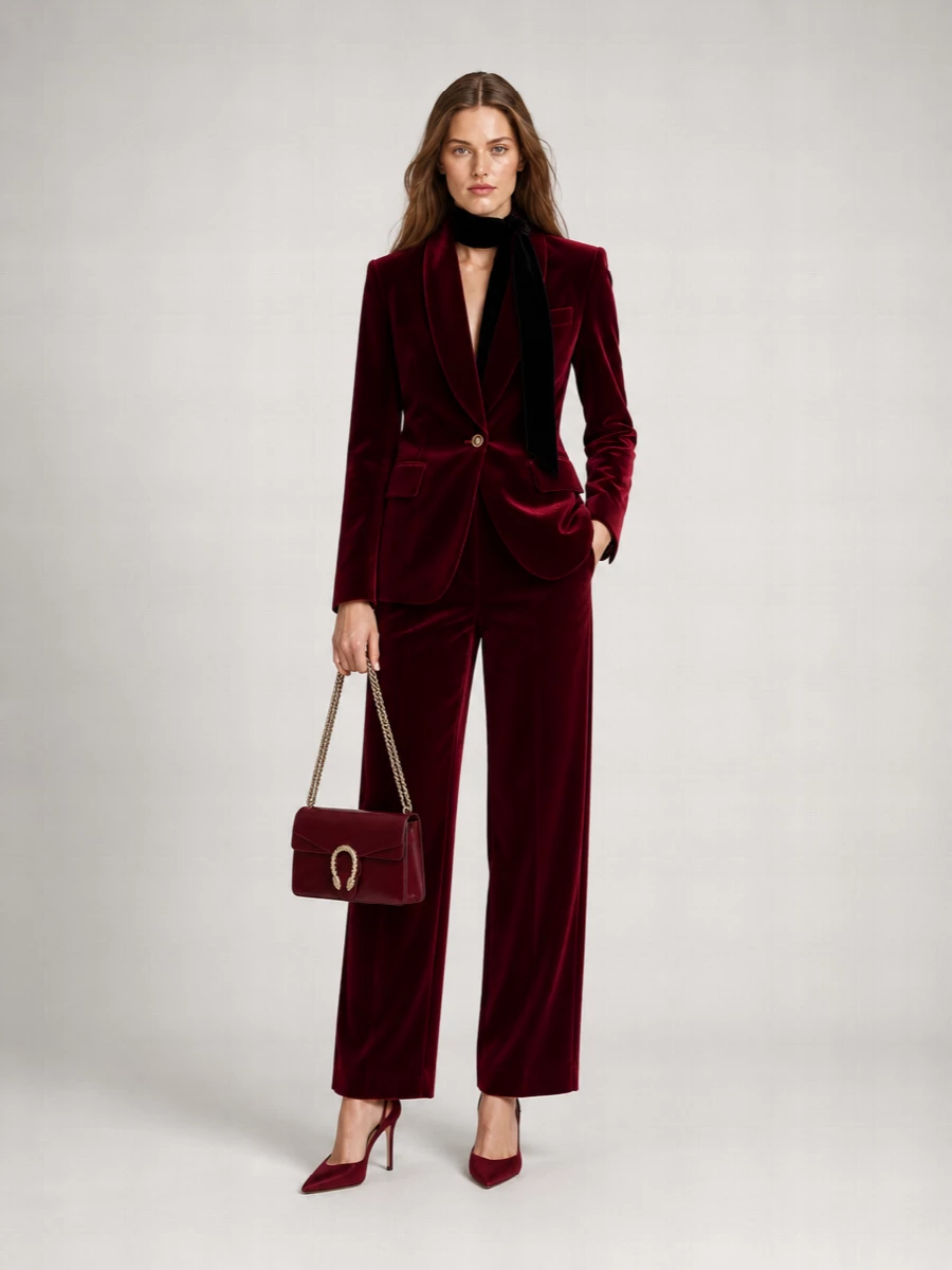 Versace velvet single-breasted blazer