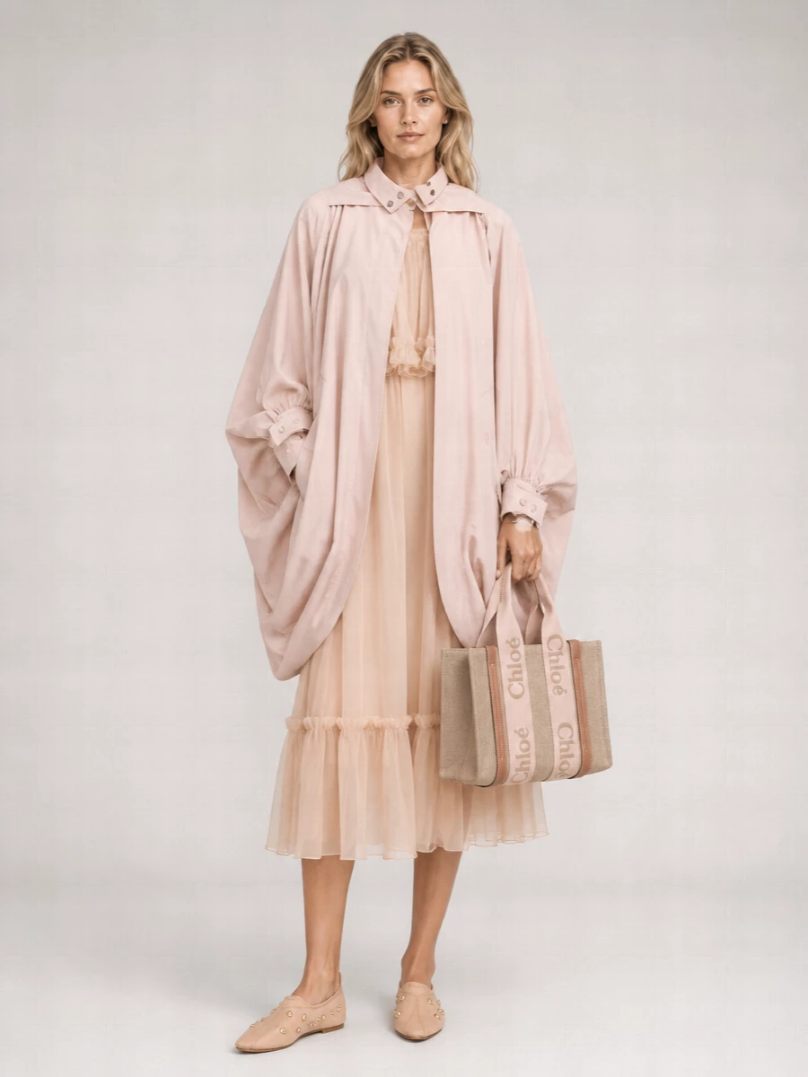 Chloé Woody Small Linen Tote Bag
