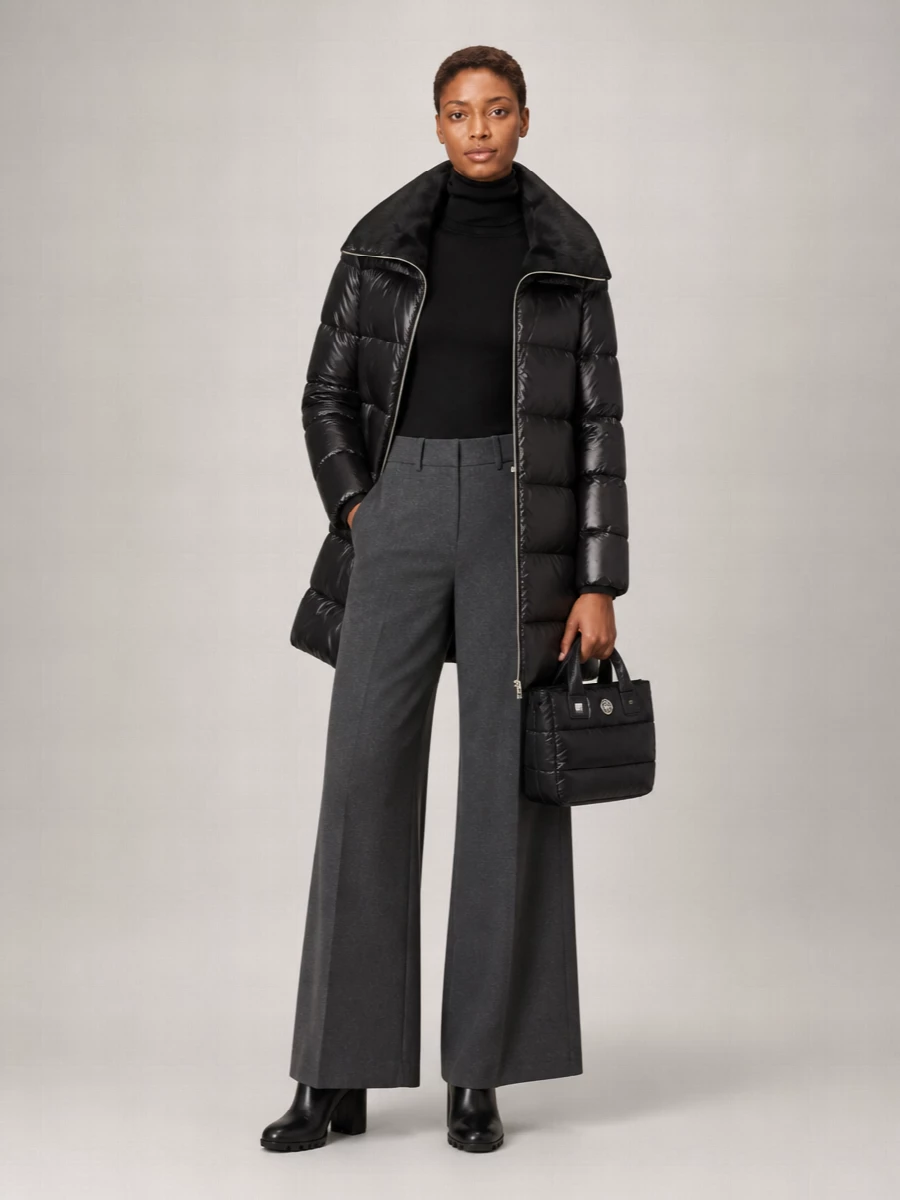 Herno Down Faux Fur Collar Quilted Puffer Jacket
